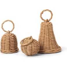 Ferm LIVING Juletræspynt ferm LIVING Braided Bell Baubles Juleophæng 3-pak Natural Juletræspynt