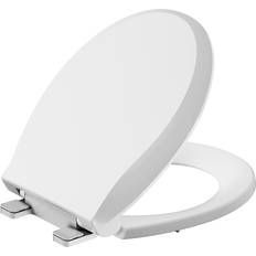 Durable Round Toilet Seat With Slow Soft Close - White