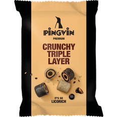 Lakritsi Suklaat Pingvin Premium Crunchy Triple Layer 90g