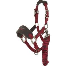 Rood Halsters & Lijnen LeMieux Horsehealth LeMieux Mini Vogue Headcollar &amp Leadrope Emb