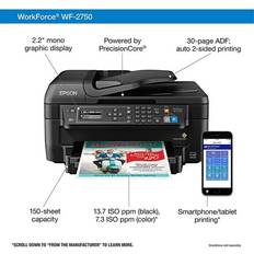 Epson WF-2750 Wireless Color Printer with Scanner Copier & Fax