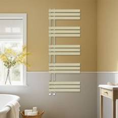 Heated Towel Rails NRG Bathroom D-shape Heated Towel 1600 x 600 mm Brushed Brass