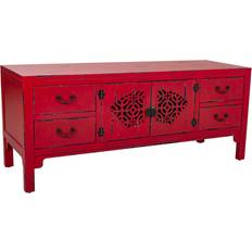 Rød Kommoder Alexandra House Living Multipurpose Red Fir Wood 40 x 50 x 120 cm Chest of Drawer