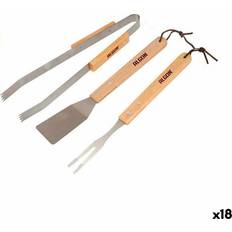 Grillredskap Algon Barbecue Utensils Wood 18 Units 3 Pieces