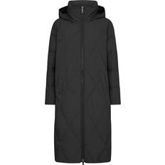 Mos Mosh Quilted Long Down Jacket - Black
