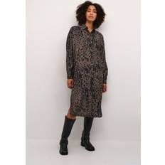 Brown - Shirt Dress Dresses Kaffe Jemma Cheetah-Print Shirt Dress