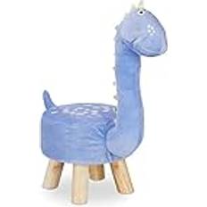 Tiere Sitzmöbel Tierhocker Dino Plüschbezug Rund 57 x 28 x 57 cm