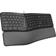 Keyboards Delton KB250 Ergonomic Keyboard Black DKBE250-U