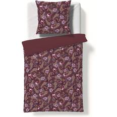 Fleuresse Cotton Sateen Set Duvet Cover Red (199.9x134.9cm)