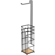 Black Bamboo Toilet Roll Holder