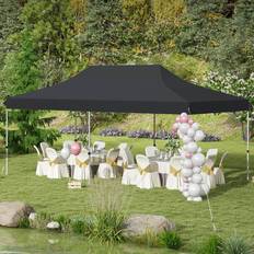 Camping & Outdoor Costway Costway Black Canopy Tent with Carry Bag 3 x 6m