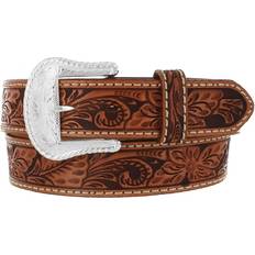 Wool Belts Brighton Floral Hand Tooled Belt tan 26