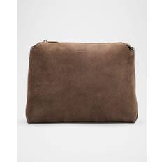 Mocka Axelremsväskor Khaite Suede Crossbody Bag - Brown