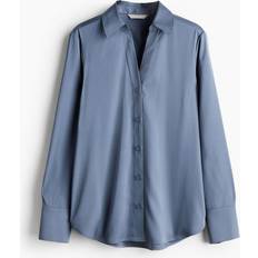 Blue - Women Blouses H&M V-neck Blouse Blue