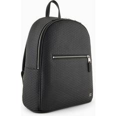 Armani Exchange Backpacks Armani Exchange Logo Patterned Zip Closure Bag - Black