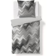 Fleuresse Lech Cotton Set - Brushed Nickel Duvet Cover Grey (199.9x)