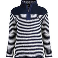 Stripes Jumpers Weird Fish Juliet 1/4 Zip Stripe Eco Macaroni Navy