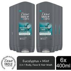 Dove 3-in-1 Hair Body & Face Wash Eucalyptus + Mint 6x400 ml