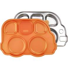 Stainless Steel Plates & Bowls Innobaby Din Din Smart Stainless Bus Divided Platter w/Lid