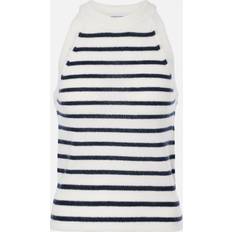 Cachemira Camisetas de tirantes Veronica Beard Myrick Striped Cashmere Sleeveless Top