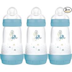 Non-Toxic Baby Bottle Mam Easy Start Anti-Colic Baby Bottle Pack of 3 3 x 260 ml Anti-Colic Bottle Medium Flow Teats Size 2 Newborn Essentials Blue Designs Vary