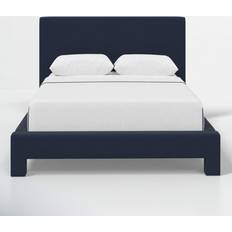 Blue Beds AllModern Sereno Upholstered Platform Bed - Classic Ink Performance Velvet Twin