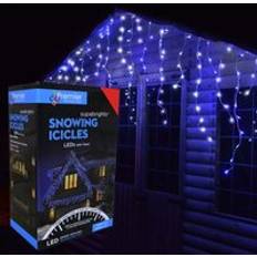 A Christmas Tree Lights Premier Snowing Iciclebrights Blue/White Christmas Tree Light 240 Lamps