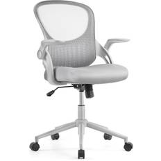 JHK Ergonomic Mesh with Lumbar Support & Flip-up Arms, Gray Office Chair