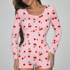 Shein Jumpsuits & Overalls Shein Womens Casual FullPrint Cherry Blossom Pattern Jumpsuit Suitable For And Autumn