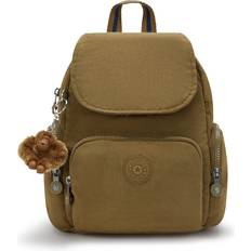 Kipling Backpacks Kipling Backpack City Zip Mini Dry Laurel Green Small Woman 56% Recycled Polyamide, 44% Polyamide