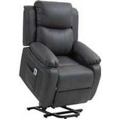 Recliner Armchairs Homcom Riser And Recliner Power Lift Dark Grey Armchair