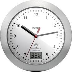 Mebus 41124 Radio 17 cm x 6 cm Silver Wall Clock