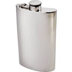 Fickpluntor Wentworth Pewter Plain Pewter Kidney With Captive Top - 4758P/C Hip Flask