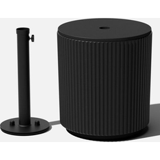 Patio Furniture Veradek Umbrella 20.5 H x 18.5 W x 18.5 D in Black Outdoor Side Table