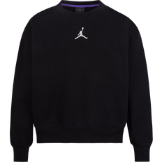 Nike Black Sweatshirts Nike Big Kid's Jordan Icon Play Oversized Crew - Black (45C387-GAY)