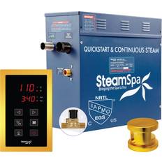 Saunas SteamSpa OAT600-A Oasis 6 KW QuickStart Bath Generator Package with Built-in Auto Drain Gold Showers Shower Kits