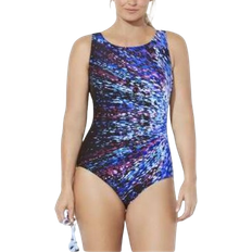 Clothing Swimsuits For All Chlorine Resistant High Neck One Piece Swimsuit - Starburst