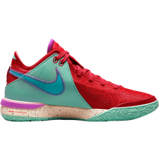 Red - Women Basketball Shoes NIKE LeBron NXXT Gen - Track Red/Teal Nebula/Emerald Rise/Black