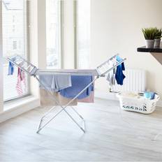 Neo indoor heated electric winged airer foldable laundry clothes rack dryer