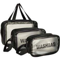 Svarte Toalettmapper Pricenet Toiletry Bag Set - Black