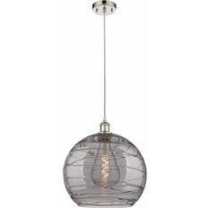 Innovations Lighting Athens Deco Swirl Brushed Satin Nickel Pendant Lamp 14"