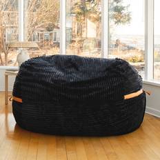 Polyester Chairs Big Joe Fuf XXL Black Licorice Polyester Bean Bag