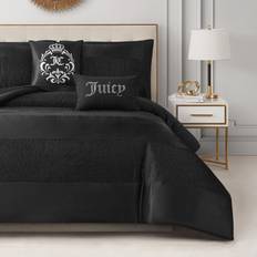 Black comforter set king Juicy Couture Glam Night Stripe Bedspread Black (264.2x228.6cm)