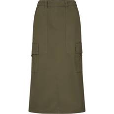 Grøn - Midinederdele Mos Mosh Breden Cargo Skirt - Dusty Olive