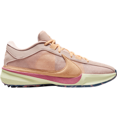 Brown - Men Basketball Shoes Nike Giannis Freak 5 - Fossil Stone/Alabaster/Desert Berry/Celestial Gold