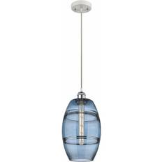 Innovations Lighting Vaz White Polished Chrome/Princess Blue Pendant Lamp 8"