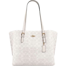 Leather - White Totes & Shopping Bags Coach Mollie Tote Bag In Signature Canvas - Signature Canvas/Gold/Chalk/Glacier White