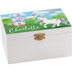 Children Jewelry Storage Unicorn Personalized Princess Castle Musical Jewelry Box - White