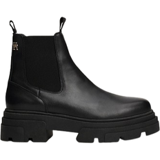 45 ⅓ Chelsea Boots Tommy Hilfiger Leather Contrast Chunky Sole - Black