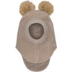 Huttelihut Wool Alpaca Pompoms Balaclava - Camel Melange (460195-2044)